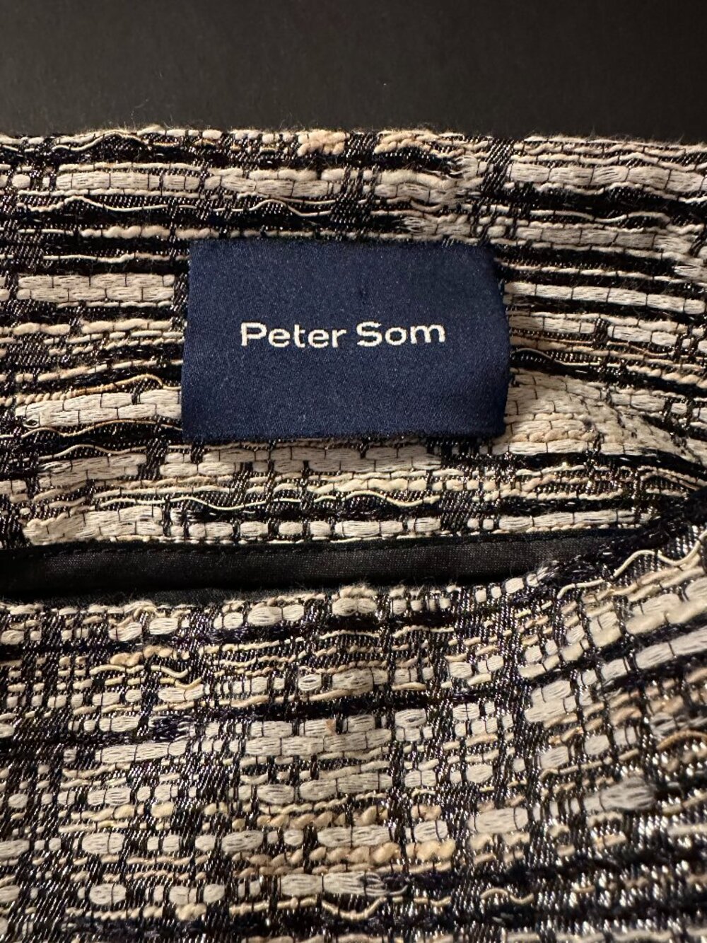 Peter Som High Waist Tweed A-Line Skirt